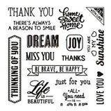 Creativ Company Silicone Stamps Texte en anglais. 1 feuille