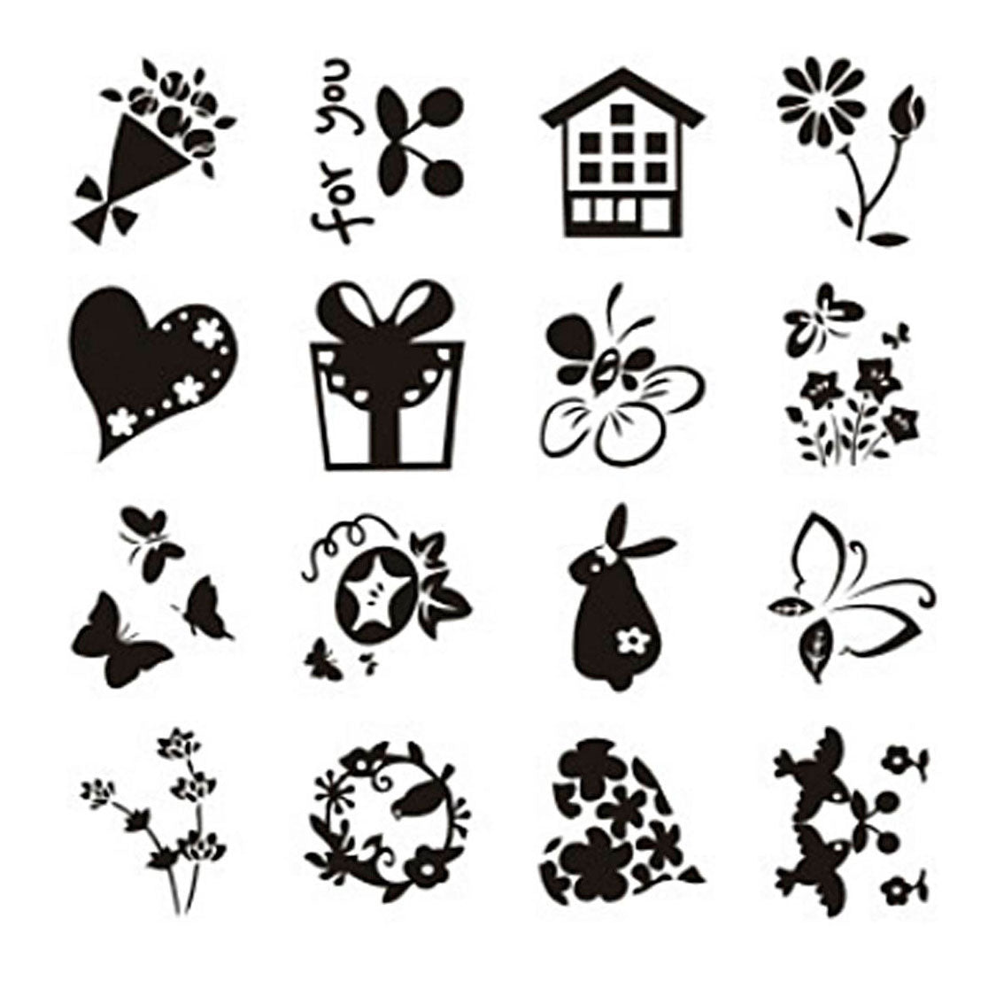 Creativ Company Silicone Stamps Petits salutations sucrées, 1 feuille
