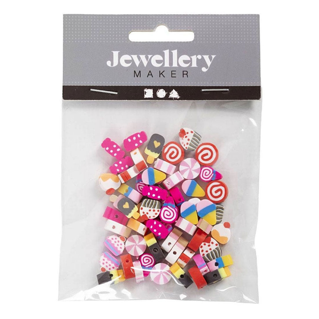Perles figurines Creativ company, bonbons, d 10 mm, diamètre du trou 1,5 mm, env. 60 pièces, 60 pièces 1 boîte