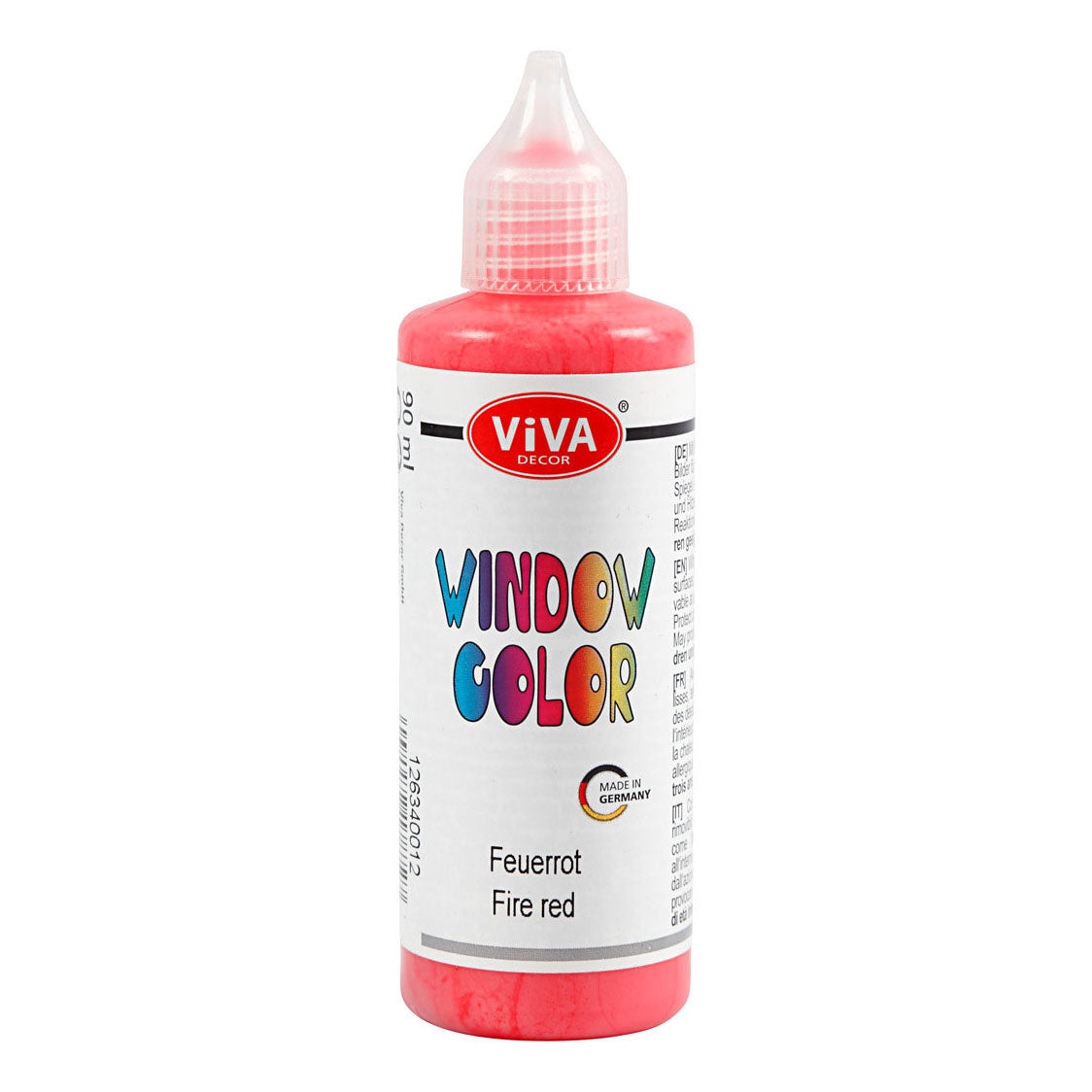 Creativ Company Window Color Sticker and Glass Paint - Rouge, 90 ml