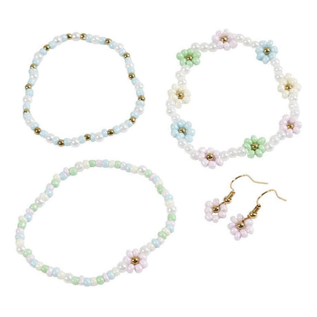 Creativ Company Mini Hobbyset Bijoux Bracelet élastique et boucle d'oreille