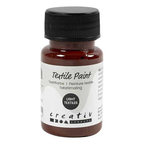 Creativ company textile color semi-dekkende textielverf - bruin, 50ml