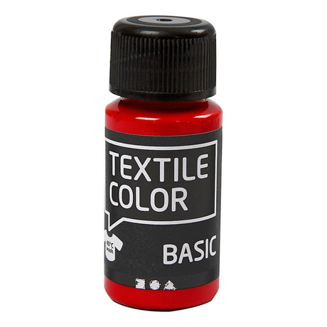 Creativ Company Textile Couleur semi-peinture textile à couverture - Rouge, 50 ml