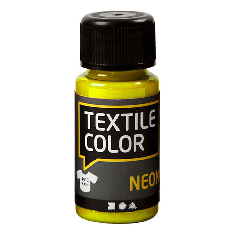 Creativ Company Couleur textile couvrant la peinture textile - Neon Geel, 50ml