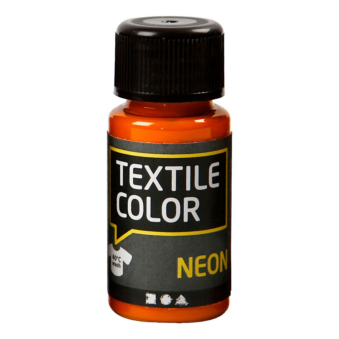 Creativ Company Couleur textile couvrant la peinture textile - Neon Oranje, 50ml