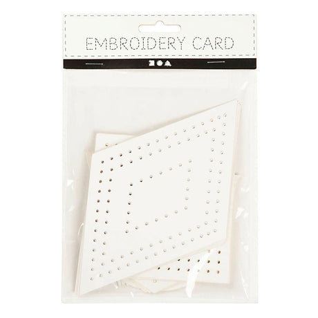 Creativ Company Cross Stitches Cardboard White Géométrique, 20e.