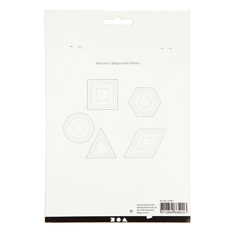 Creativ Company Cross Stitches Cardboard White Géométrique, 20e.
