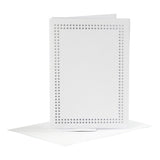 Cartes d'entreprise Creativ pour broder blanc, ensemble de 6