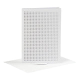 Cartes d'entreprise Creativ pour broder blanc, ensemble de 6