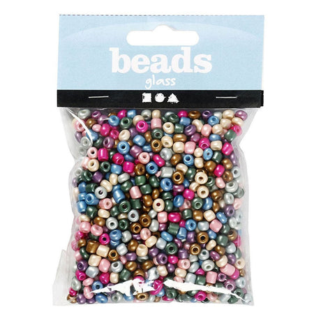 Creativ Company Rocailles Couleurs métalliques, 130 grammes