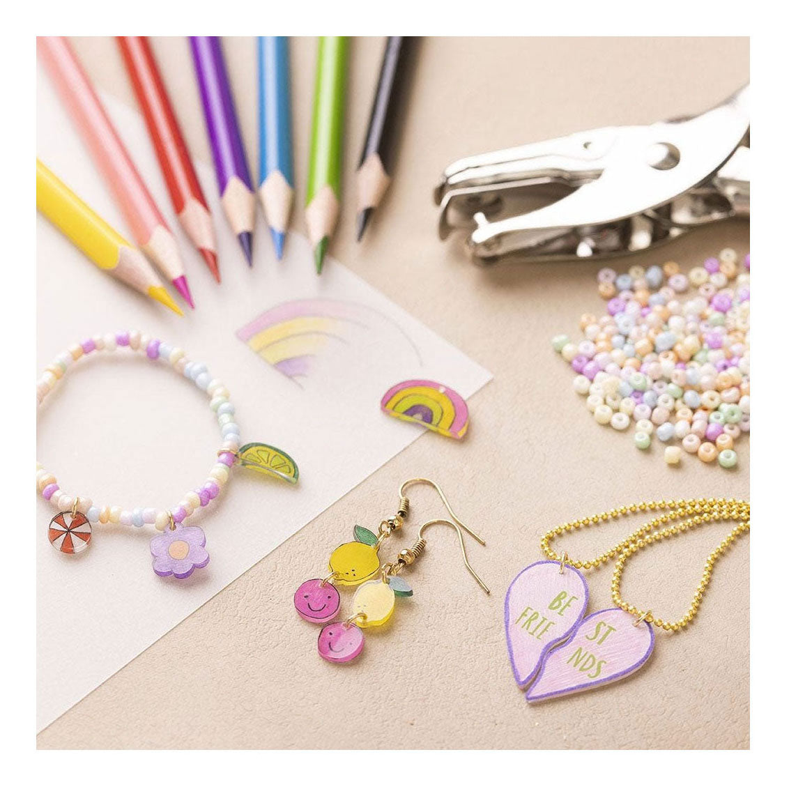 Creativ Company rocailles diverses couleurs, 130 grammes