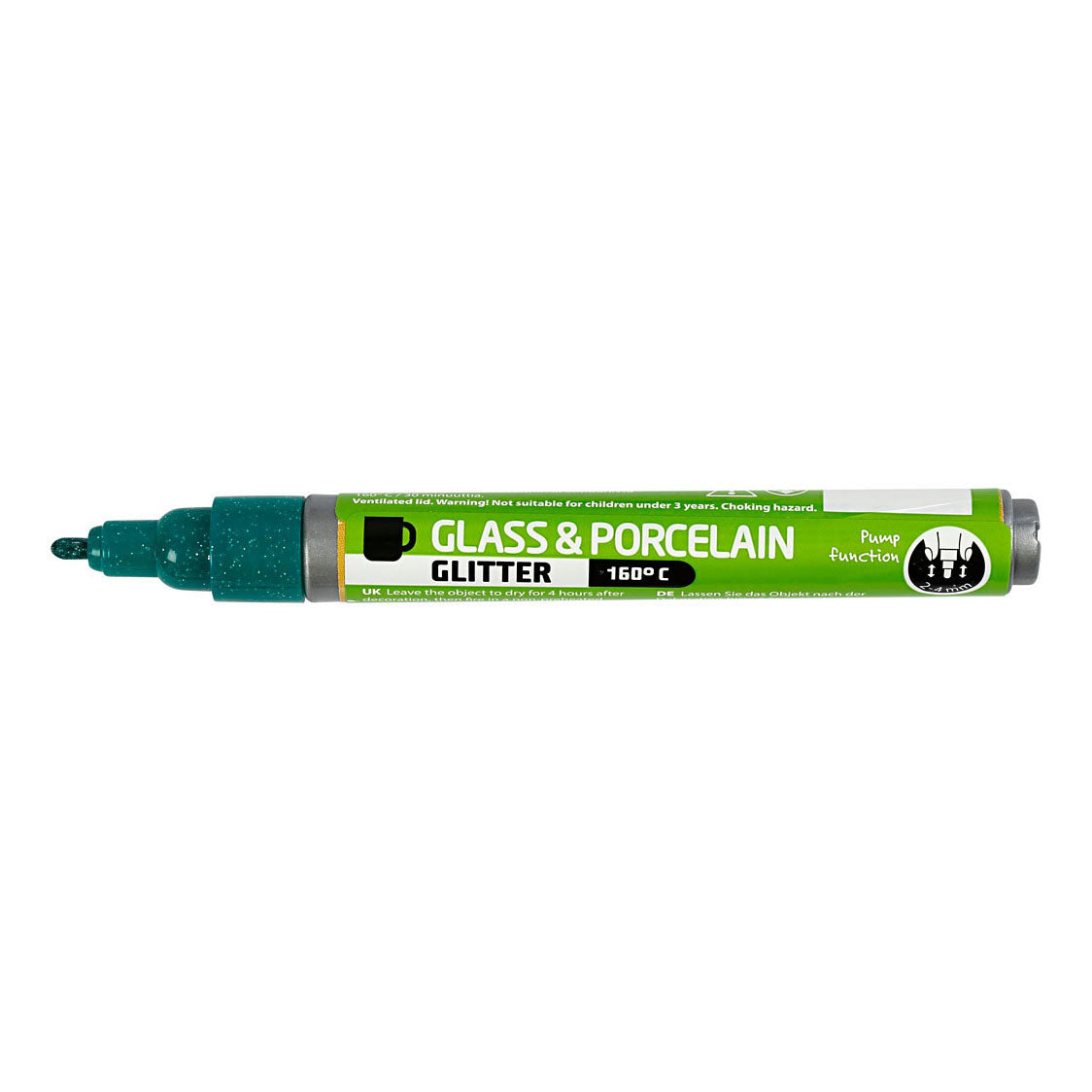 Creativ Company Glass and Porcel Staff Glitter semi-couverture - vert foncé