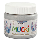 Creativ Company Mucki Finger Paint - Silver Metallic, 150 ml
