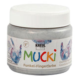 Creativ Company Mucki Finger Paint Silver Metallic, 150ml