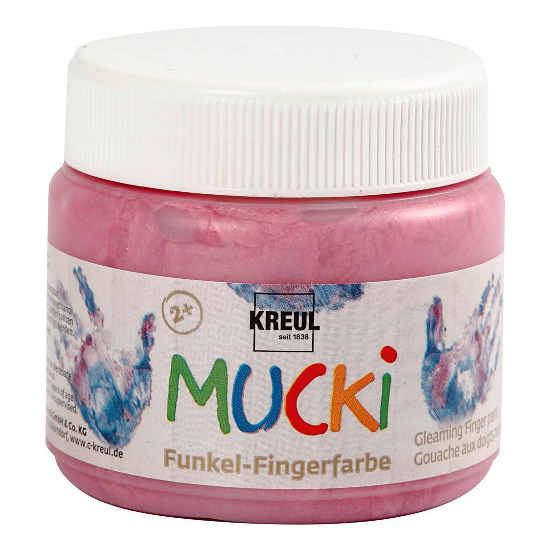 Creativ Company Mucki Paint Finger Pink Metallic, 150 ml