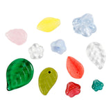 Perles de verre de la compagnie Creativ Diverses feuilles et fleurs, 60 grammes