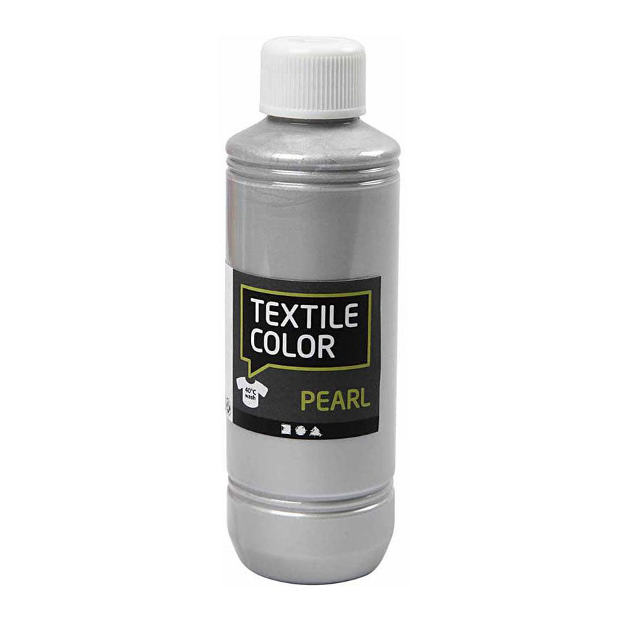 Creativ Company Textile Color Cover Takile Paint Silver Pearl, 250 ml