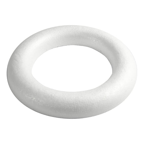 Creativ Company Styropor Ring White avec dos plat, 35 cm