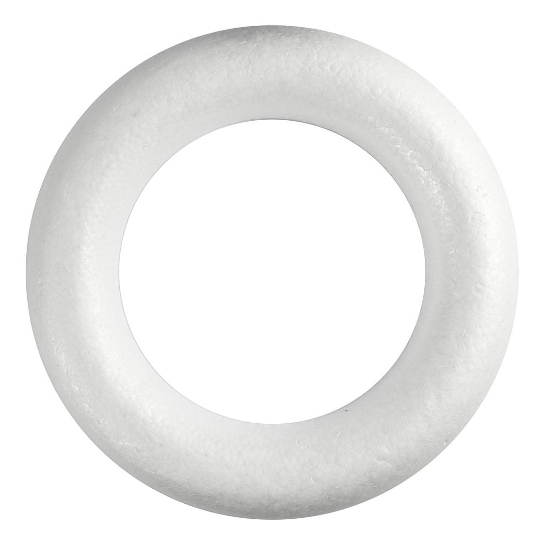 Creativ Company Styropor Ring White avec dos plat, 35 cm