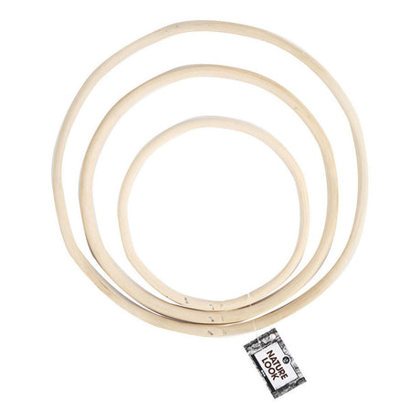 Creativ company anneaux en bambou 15,3-25,5 cm naturel 3 pièces