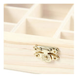 Creativ Company Wooden box with glass lid and 10 compartments