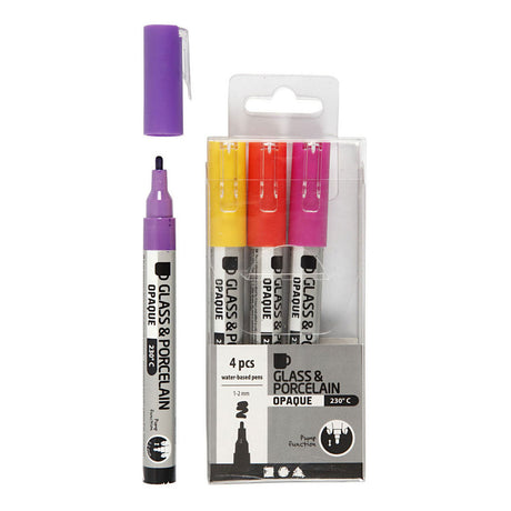 Creativ Company Glass Porcelain Pierres comparant le jaune rouge violet orange, 4e.