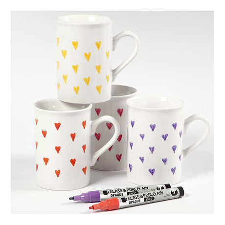 Creativ Company Glass Porcelain Pierres comparant le jaune rouge violet orange, 4e.