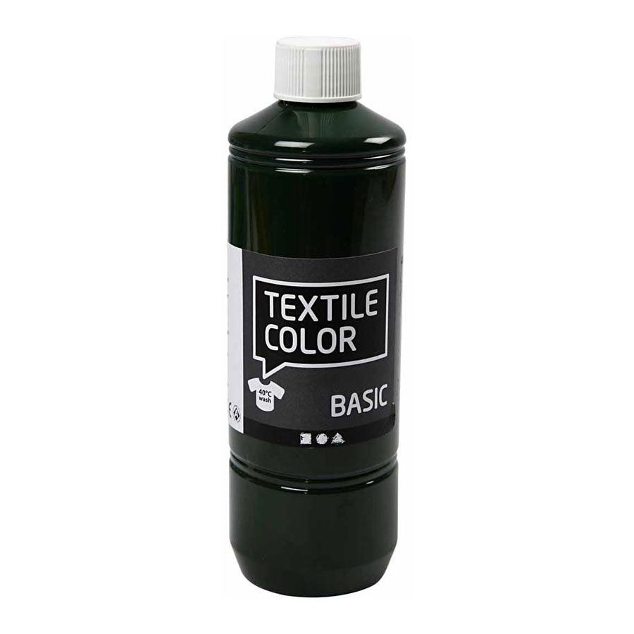 Creativ Company Textile Couleur semi-covergée de peinture textile - vert olive, 500 ml