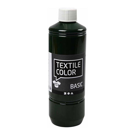 Creativ Company Textile Couleur semi-covergée de peinture textile - vert olive, 500 ml