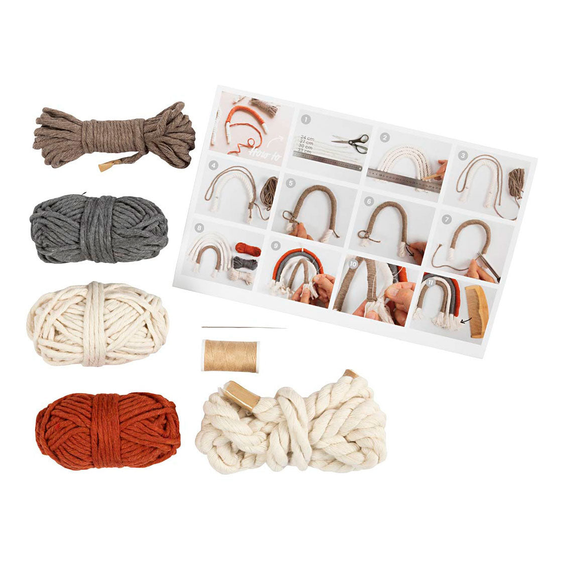 Entreprise créative https: www.cchobby.nl mini-hobbyset-macrame-rainbow-1-doos