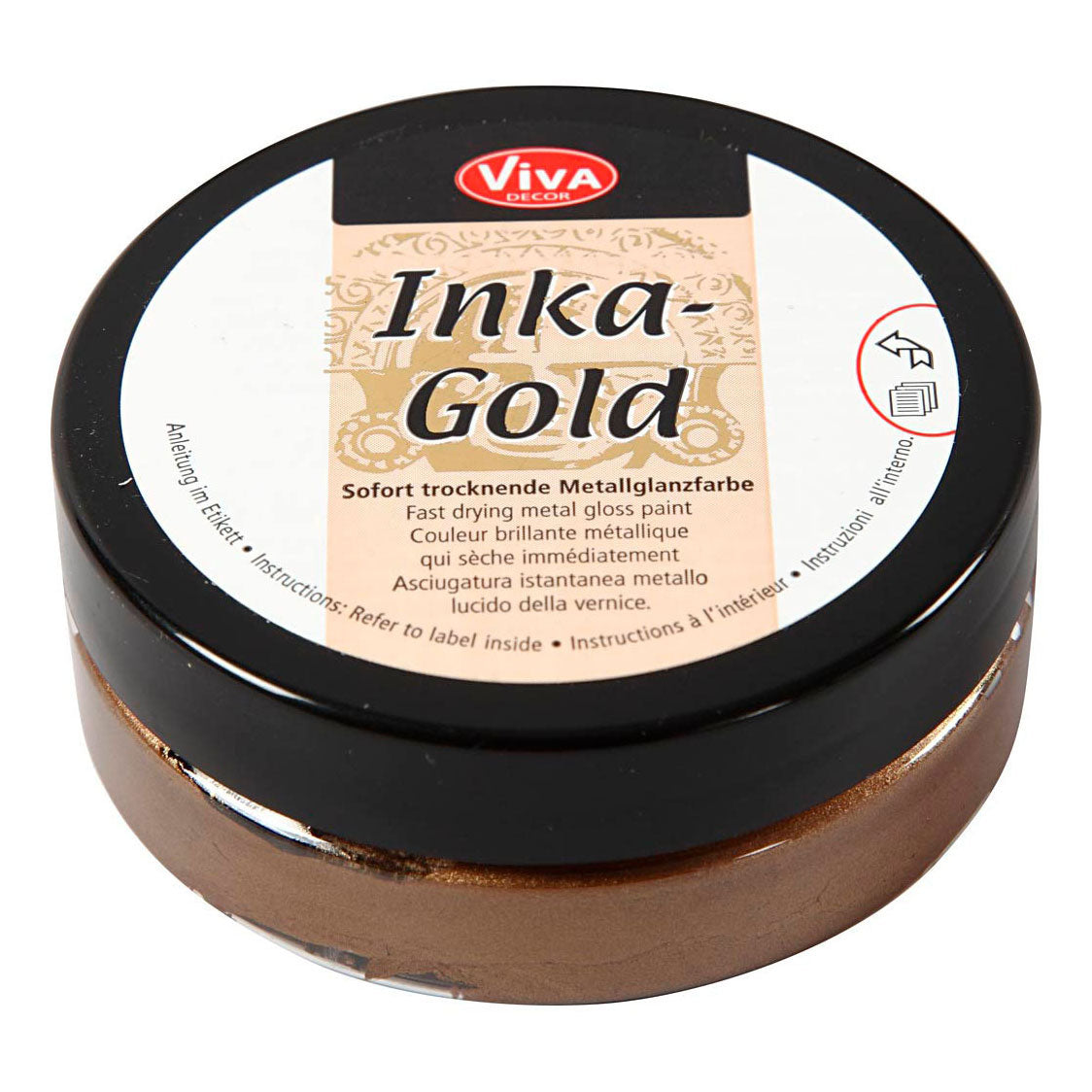 Creativ Company Inka-Gold Glosswax Brown Gold, 50ml