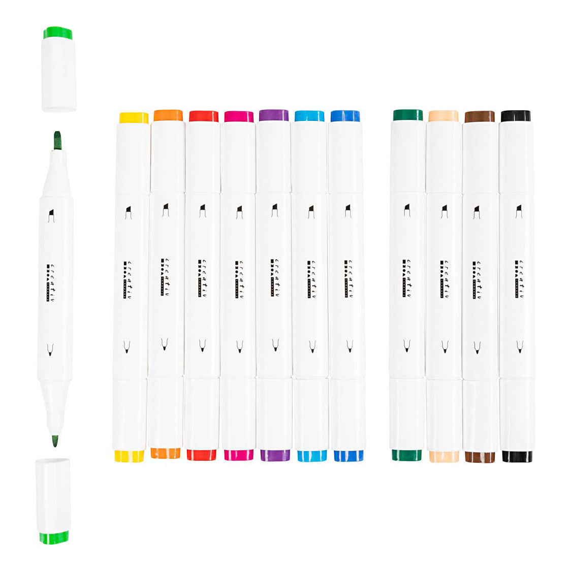 Société créative https : www.ccobby.nl marqueur de dessin-épaisseur de ligne-1-8-mm-standard-colours-12-piece-1-box