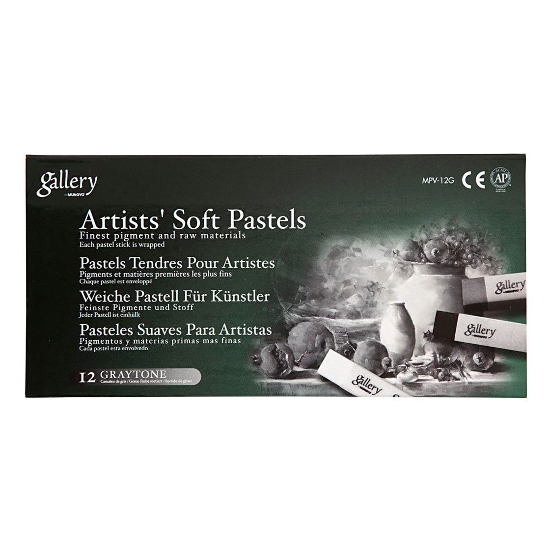 Creativ Company Gallery Soft Pastel Set Black White Harmonie, 12..