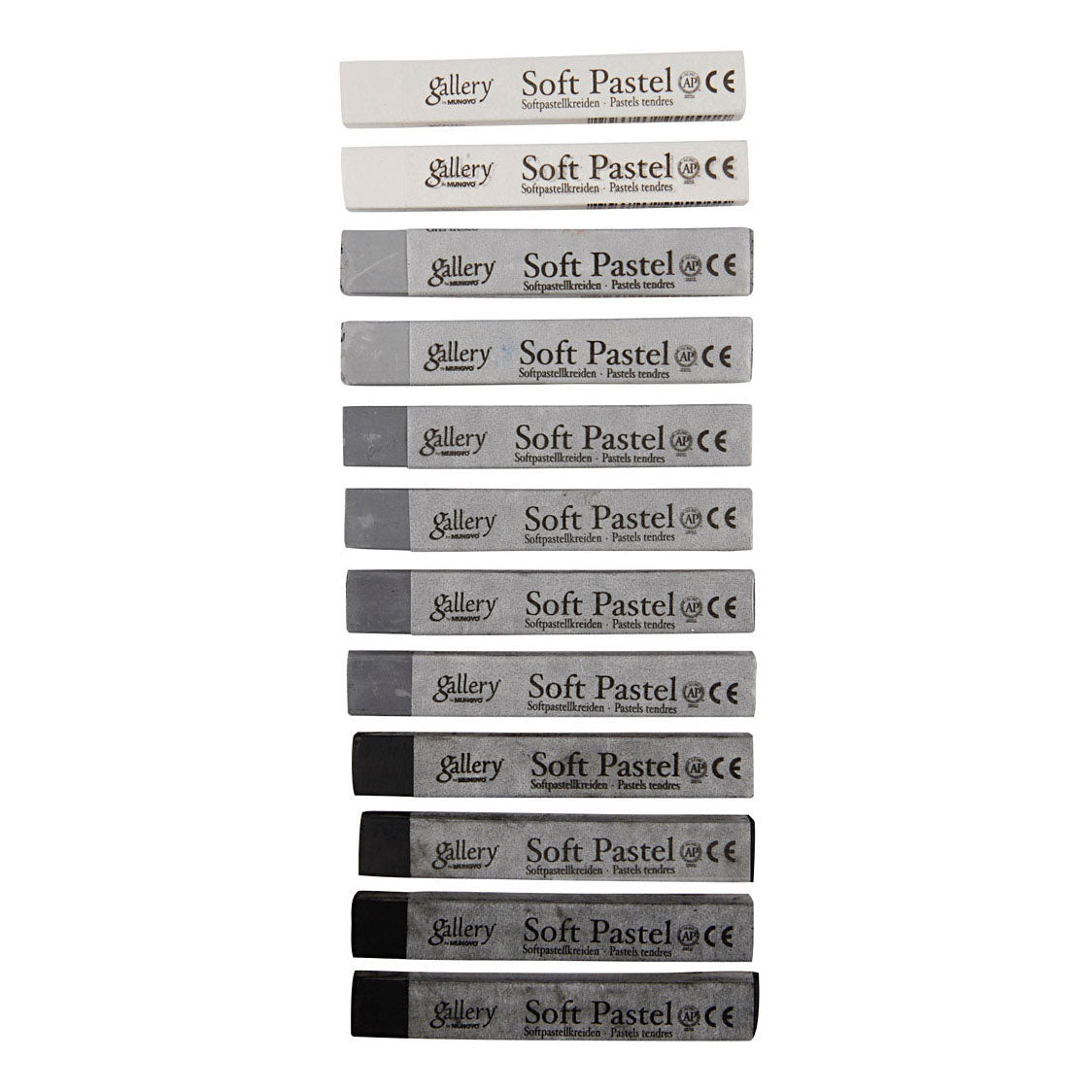 Creative Company Gallery Soft Pastel Set Black White Harmonie, 12st.