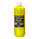 Peinture textile semi-opaque Creativ company textile color - jaune fluo, 500ml