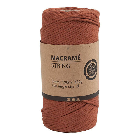 Corde de macrame Creativ Company - Burnt Orange, 198m