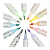 Creativ company marqueurs de lettrage à la main couleurs pastel, 12 pcs. double face