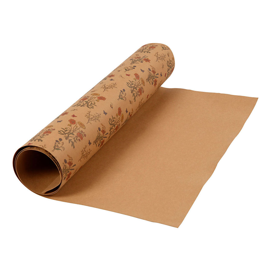 Faux Lederpapier von Creativ Company mit Blumendruck, 1M