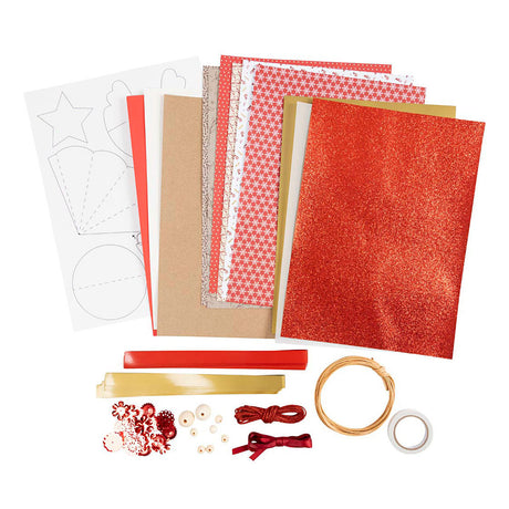 Société créative https : www.ccobby.nl paquet de découpe-christmas-natural-red-white-1-box