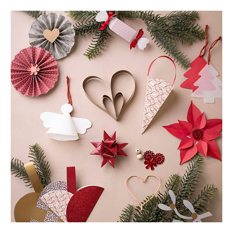 Société créative https : www.ccobby.nl paquet de découpe-christmas-natural-red-white-1-box