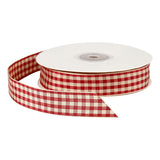 Société créative https : www.cchobby.nl checkered-ribbon-w-20-mm-antique-red-white-25-m-1-roll