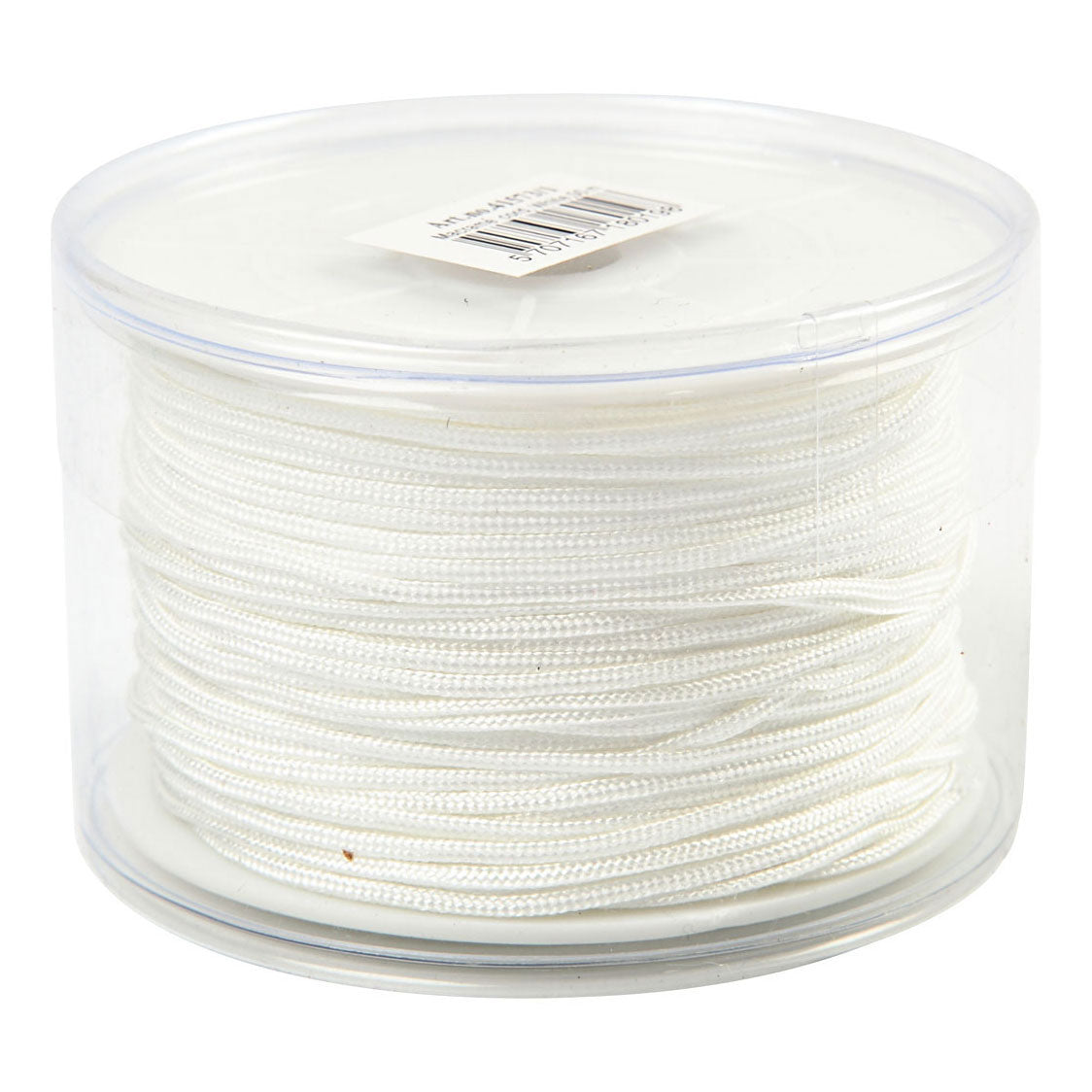 Crétiv Company Polyester Cord blanc 1 mm, 50m