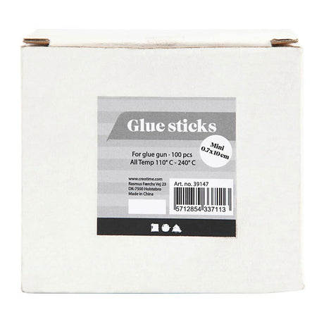 Creativ Company glue sticks gold green red silver, 100th.