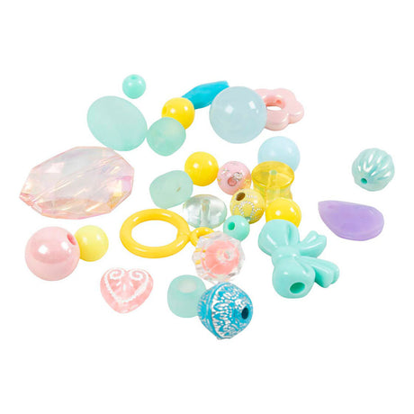 Creativ Company Perles en plastique de différentes couleurs, 700 ml