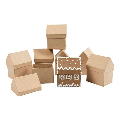 Maisons d'entreprise Creativ, h : 10,5 cm, dimensions 6x8,5 cm, 4 pièces 1 carton