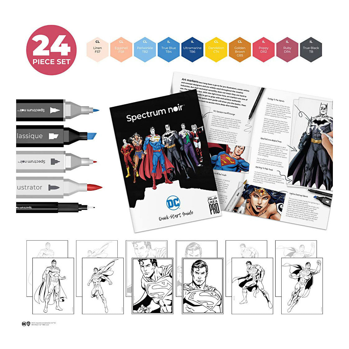 Société créative https : www.ccobby.nl hobbyset-illustration-superman-diverse-colours-1-doos