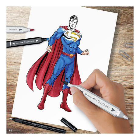 Société créative https : www.ccobby.nl hobbyset-illustration-superman-diverse-colours-1-doos