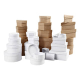 Boîtes de société Creativ Brown et blanc 6,5 à 18 cm, 30e.