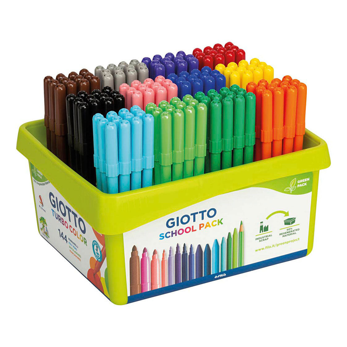 La société Creativ Giotto étouffe diverses couleurs pack scolaire, 144st.