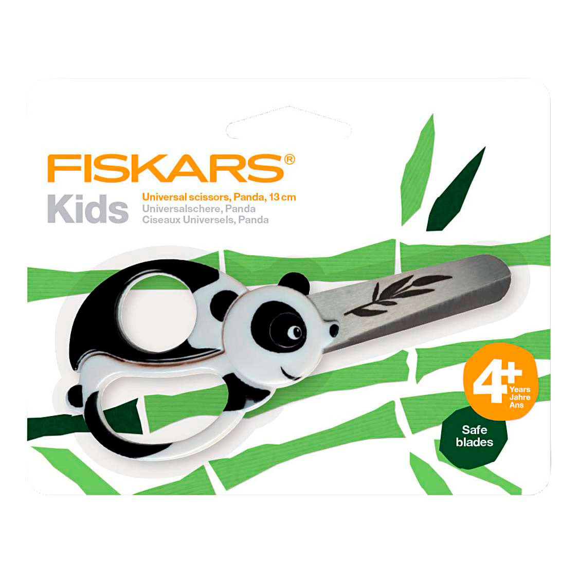 Creativ company fiskars ciseaux pour enfants avec motif animal, panda, L : 13 cm, 1 pièce